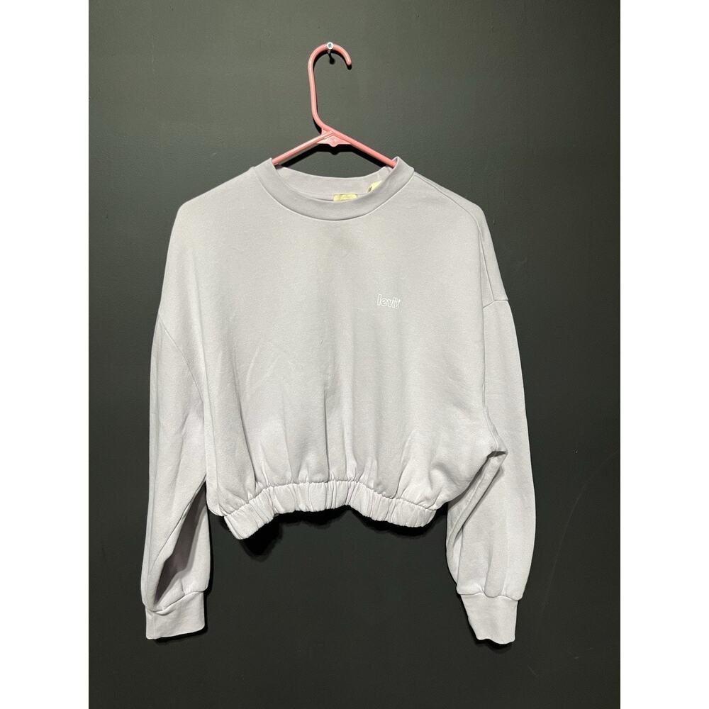 LEVIS Lavender Purple Women's Cototn Blend Crop Sweatshirt Size Small